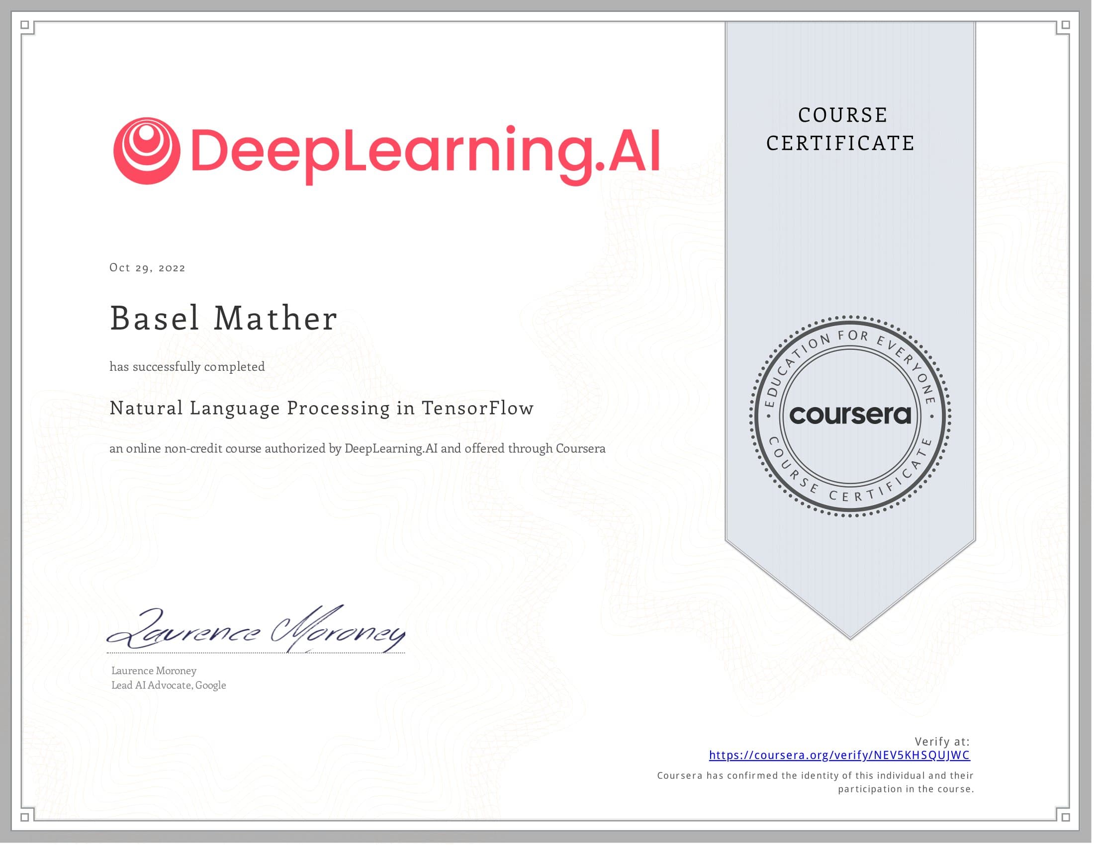 NLP in TensorFlow